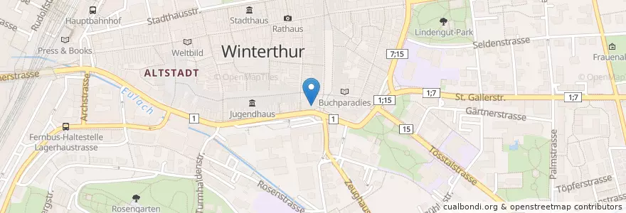 Mapa de ubicacion de Renegade en سويسرا, زيورخ, Bezirk Winterthur, Winterthur.