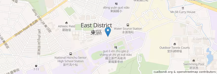 Mapa de ubicacion de 保善齋素食 en Taiwan, 臺灣省, Hsinchu, 東區.