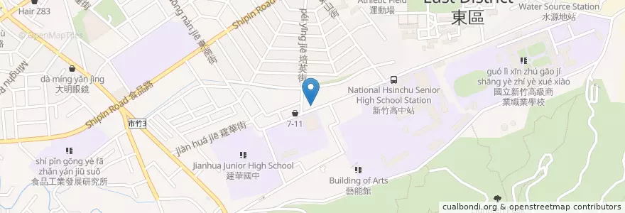 Mapa de ubicacion de 御華堂精進素食 en 台湾, 台湾省, 新竹市, 東区.