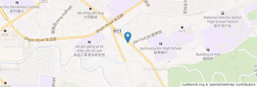 Mapa de ubicacion de 如是我聞素食海苔飯捲 en Taiwan, Provincia Di Taiwan, Hsinchu, 東區.