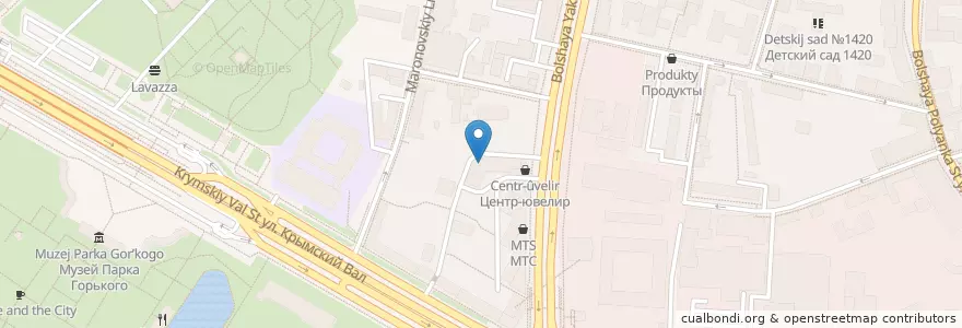Mapa de ubicacion de Без повода en Rusland, Centraal Federaal District, Moskou, Центральный Административный Округ, Район Якиманка.
