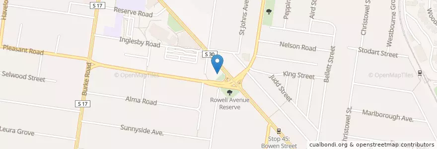 Mapa de ubicacion de Camberwell Healthcare Centre en Австралия, Виктория, City Of Boroondara.