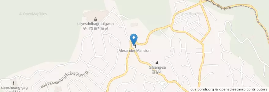 Mapa de ubicacion de Alexander Mansion en Güney Kore, Seul, 성북구, 성북동.