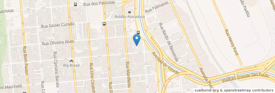 Mapa de ubicacion de Escola Senai "Oscar Rodrigues Alves" en Brasil, Región Sudeste, San Pablo, Região Geográfica Intermediária De São Paulo, Região Metropolitana De São Paulo, Região Imediata De São Paulo, San Pablo.