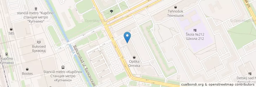 Mapa de ubicacion de СКБ-Банк en Russia, Northwestern Federal District, Leningrad Oblast, Saint Petersburg, Фрунзенский Район, Балканский Округ.