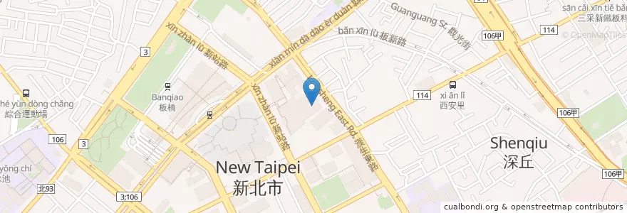 Mapa de ubicacion de 法樂琪 en تايوان, تايبيه الجديدة, 板橋區.