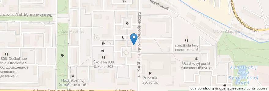 Mapa de ubicacion de B12 en روسيا, Центральный Федеральный Округ, Москва, Западный Административный Округ, Район Кунцево.