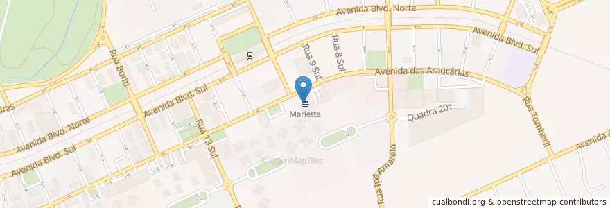 Mapa de ubicacion de Marietta en Brezilya, Orta-Batı Bölgesi, Região Integrada De Desenvolvimento Do Distrito Federal E Entorno, Federal Bölge, Região Geográfica Intermediária Do Distrito Federal, Região Geográfica Imediata Do Distrito Federal, Águas Claras.