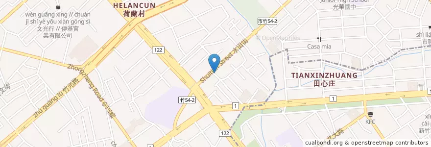 Mapa de ubicacion de 光田福德宮 en تايوان, مقاطعة تايوان, سين شو, 北區.