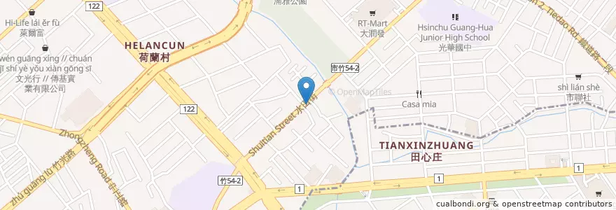 Mapa de ubicacion de 菁承堂國術館 en تایوان, 臺灣省, سینچو, 北區.