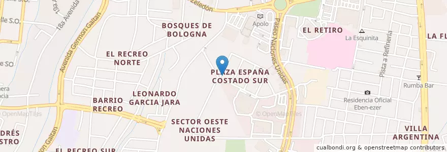Mapa de ubicacion de Bar La Esquinita en Nicaragua, Departamento De Managua, Managua (Municipio).