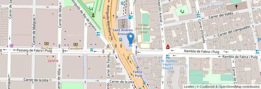 Mapa de ubicacion de 273 - Avda. Meridiana 404 en 스페인, Catalunya, Barcelona, Barcelonès, 바르셀로나.