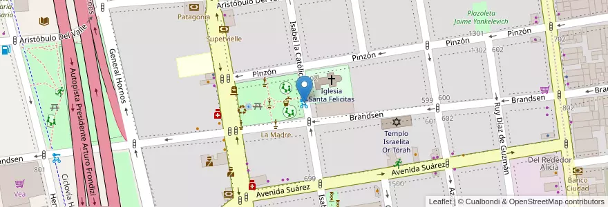 Mapa de ubicacion de 273 - Plazoleta Colombia en アルゼンチン, Ciudad Autónoma De Buenos Aires, Comuna 4, ブエノスアイレス.