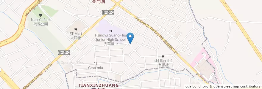 Mapa de ubicacion de 悅予素食 en تايوان, مقاطعة تايوان, سين شو, 北區.