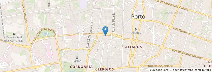 Mapa de ubicacion de CTT Rua de Ceuta en Portugal, Norte, Área Metropolitana Do Porto, Porto, Porto, Cedofeita, Santo Ildefonso, Sé, Miragaia, São Nicolau E Vitória.