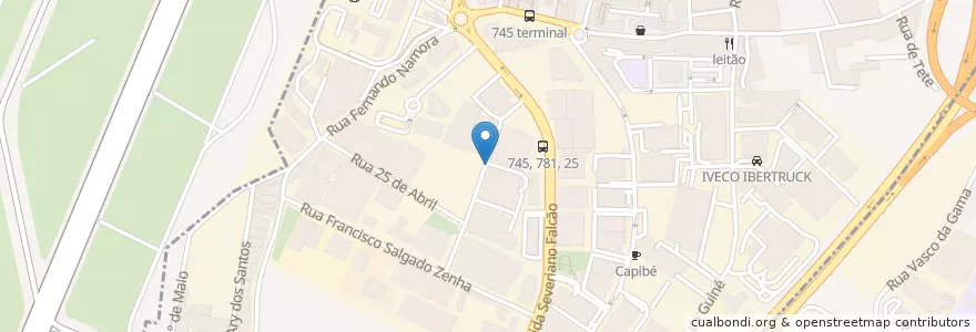 Mapa de ubicacion de Aeroporto Parking Lisboa en Portugal, Área Metropolitana De Lisboa, Lisboa, Grande Lisboa, Loures, Sacavém E Prior Velho.