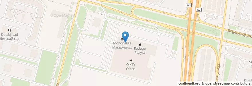 Mapa de ubicacion de ЮниКредит Банк en Russland, Föderationskreis Nordwest, Oblast Leningrad, Sankt Petersburg, Приморский Район, Округ № 65.