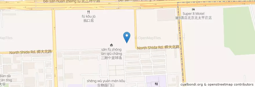 Mapa de ubicacion de 北京师大第三附属中学 en China, Peking, Hebei, 海淀区.