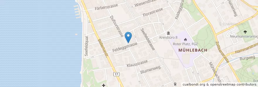 Mapa de ubicacion de Valentino en Suisse, Zurich, District De Zurich, Zurich.