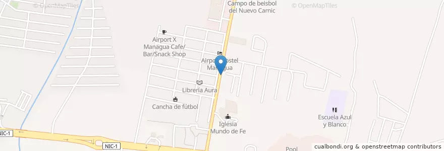 Mapa de ubicacion de Lucy's Bar en Nicarágua, Departamento De Managua, Managua (Municipio).