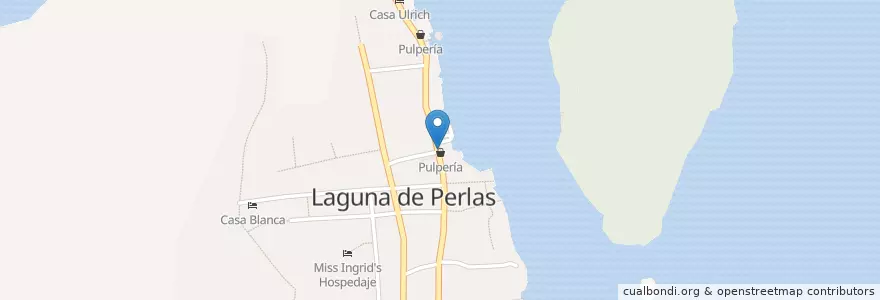 Mapa de ubicacion de Comedor Cristel en Nicaragua, Región Autónoma De La Costa Caribe Sur, Laguna De Perlas (Municipio).