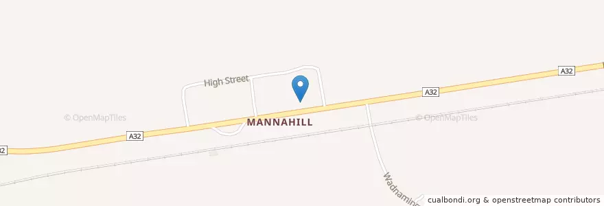 Mapa de ubicacion de Manna Hill Polic Station en Australie, Australie Méridionale, Pastoral Unincorporated Area.