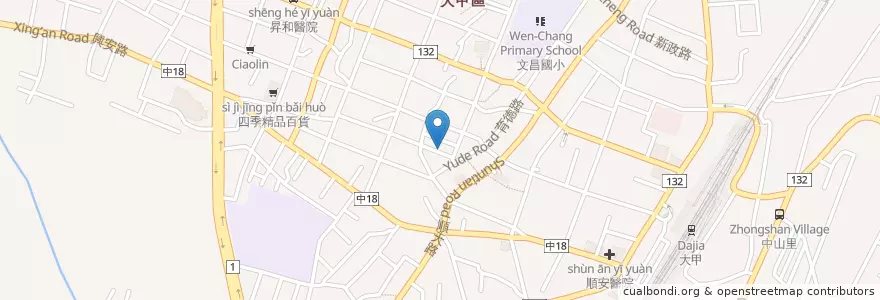 Mapa de ubicacion de 棒壽司 en Тайвань, Тайчжун, 大甲區.