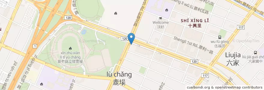 Mapa de ubicacion de 陶板屋竹北光明店 en Taiwan, Taiwan, 新竹縣, Zhubei.