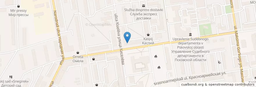 Mapa de ubicacion de Центр детского чтения en Russia, Northwestern Federal District, Pskov Oblast, Pskovsky District, Pskov.