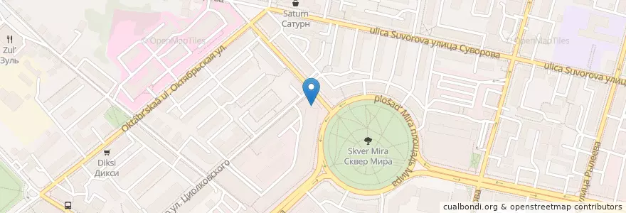 Mapa de ubicacion de Алоэ аптека en Rusia, Центральный Федеральный Округ, Калужская Область, Городской Округ Калуга.