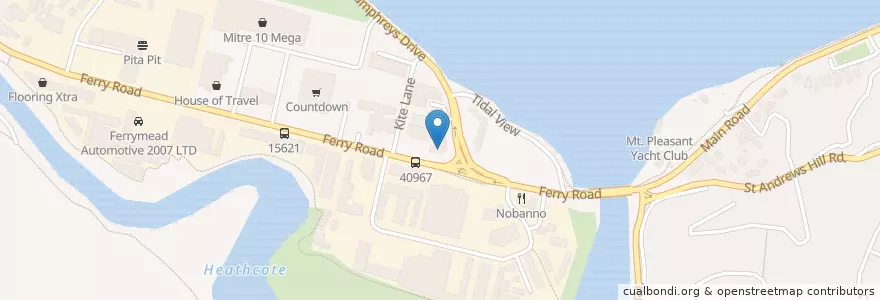 Mapa de ubicacion de Ferrymead Medical Centre en ニュージーランド, カンタベリー, Christchurch City, Linwood-Central-Heathcote Community, Ferrymead.