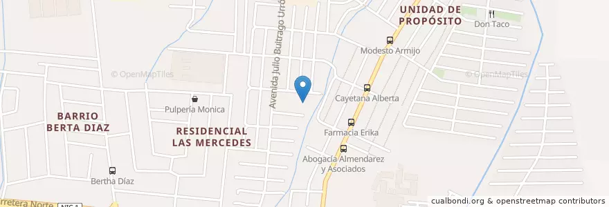 Mapa de ubicacion de Escuela Naciones Unidas en 尼加拉瓜, Departamento De Managua, Managua (Municipio).
