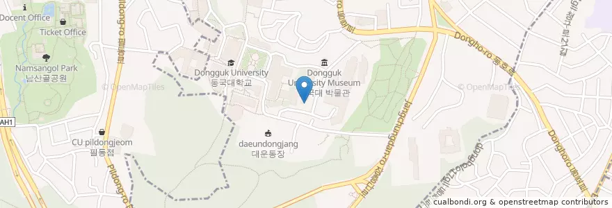 Mapa de ubicacion de 할리스커피 en Corea Del Sur, Seúl, 중구, 장충동.