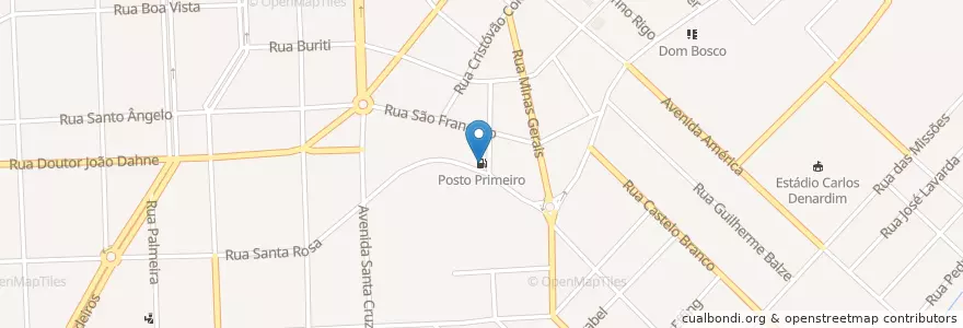 Mapa de ubicacion de Posto Primeiro en Brésil, Région Sud, Rio Grande Do Sul, Região Geográfica Intermediária De Ijui, Região Geográfica Imediata De Santa Rosa, Santa Rosa.