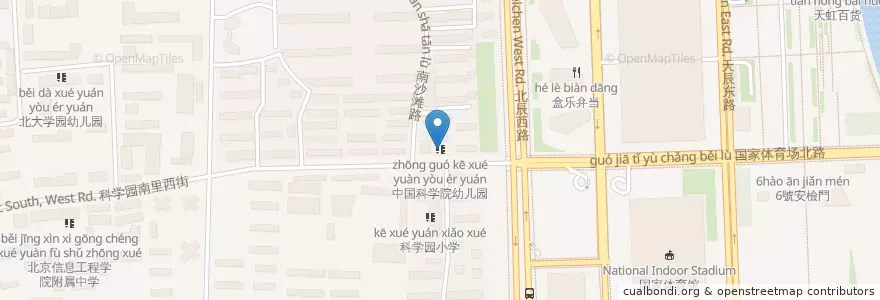 Mapa de ubicacion de 中国科学院幼儿园 en 中国, 北京市, 河北省, 朝阳区.