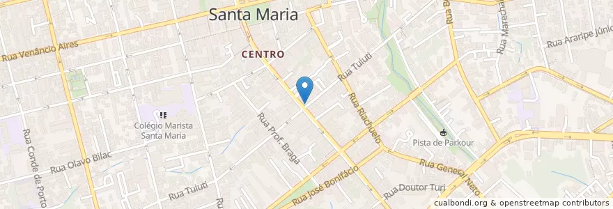 Mapa de ubicacion de Tuiuti / Acampamento en البَرَازِيل, المنطقة الجنوبية, ريو غراندي دو سول, Região Geográfica Intermediária De Santa Maria, Região Geográfica Imediata De Santa Maria, Santa Maria.