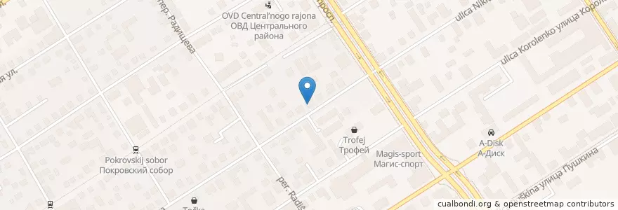 Mapa de ubicacion de Филиал поликлиники №1 en Rússia, Distrito Federal Siberiano, Алтайский Край, Городской Округ Барнаул.