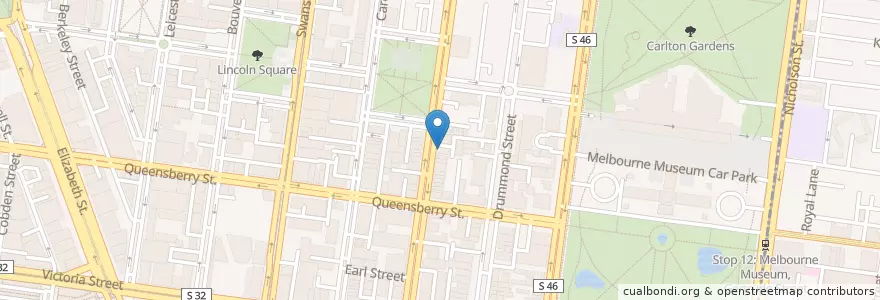 Mapa de ubicacion de La Spaghetteria en Australie, Victoria, City Of Melbourne.
