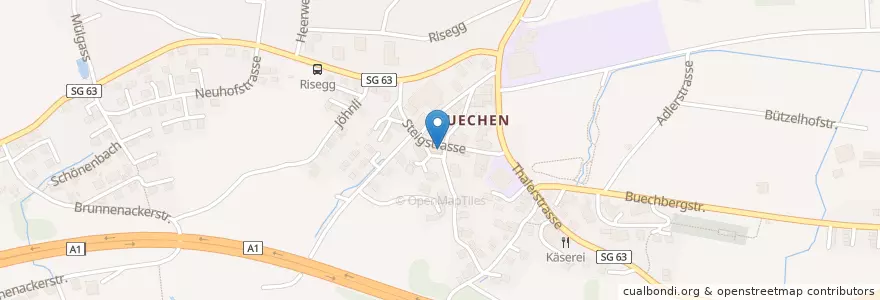 Mapa de ubicacion de Rebstock en Schweiz/Suisse/Svizzera/Svizra, Sankt Gallen, Wahlkreis Rorschach, Thal.