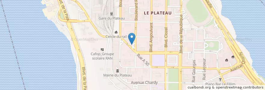 Mapa de ubicacion de Station Shell Plateau en ساحل عاج, آبیجان, Le Plateau.
