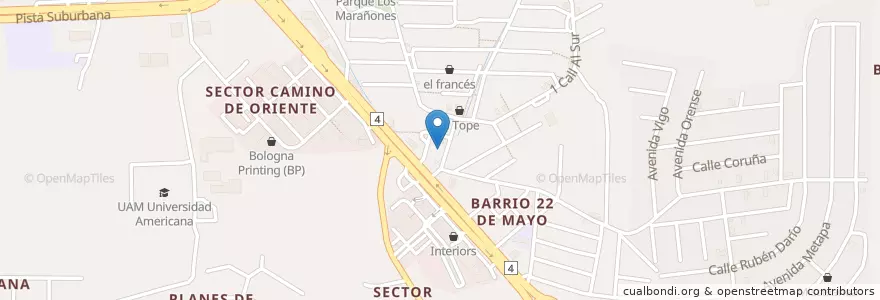 Mapa de ubicacion de Farmacia El Camino en 尼加拉瓜, Departamento De Managua, Managua (Municipio).