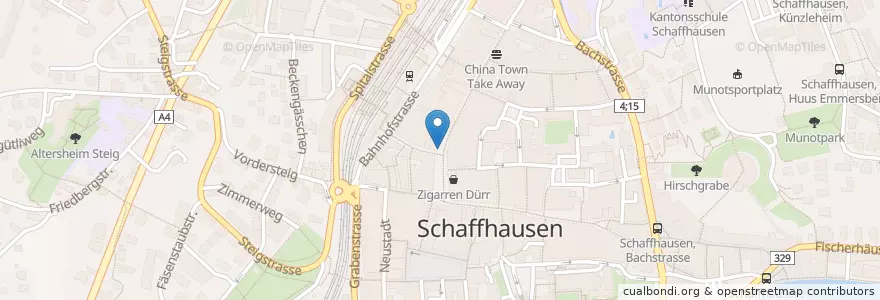 Mapa de ubicacion de Mohrenbrunnen en سويسرا, Schaffhausen, Schaffhausen.