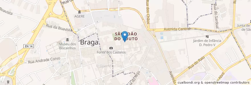 Mapa de ubicacion de Millennium bcp en البرتغال, المنطقة الشمالية (البرتغال), براغا, كافادو, براغا, São José De São Lázaro E São João Do Souto.