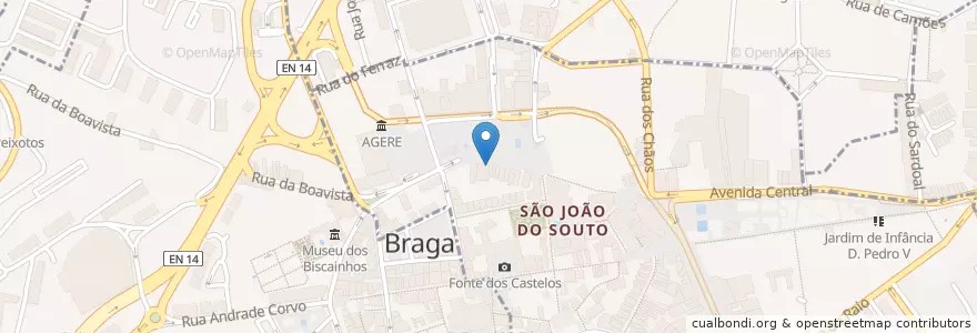 Mapa de ubicacion de Activo Bank (Millennium BCP) en Portogallo, Nord, Braga, Cávado, Braga, São José De São Lázaro E São João Do Souto.