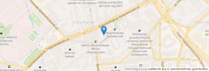 Mapa de ubicacion de Суши Wok en روسیه, Центральный Федеральный Округ, Москва, Центральный Административный Округ, Басманный Район.