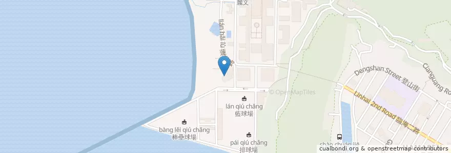 Mapa de ubicacion de 西子灣沙灘會館 en Taiwán, Kaohsiung, 鼓山區.