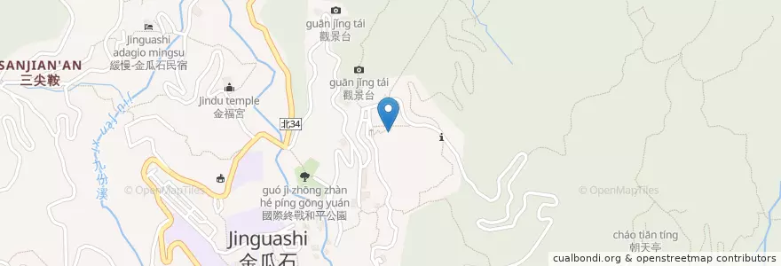 Mapa de ubicacion de 雲長亭 en 臺灣, 新北市, 瑞芳區.
