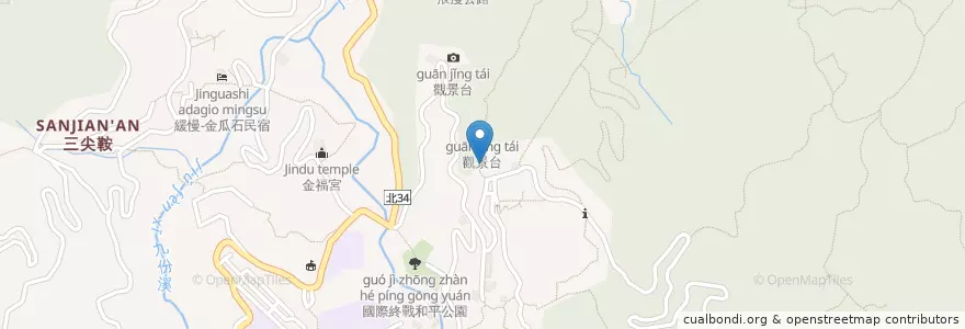 Mapa de ubicacion de 朝日亭 en Taiwan, Neu-Taipeh, Ruifang.