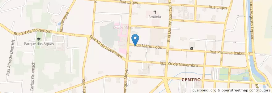 Mapa de ubicacion de Manzini Açaí en البَرَازِيل, المنطقة الجنوبية, سانتا كاتارينا, Região Geográfica Intermediária De Joinville, Microrregião De Joinville, Joinville.