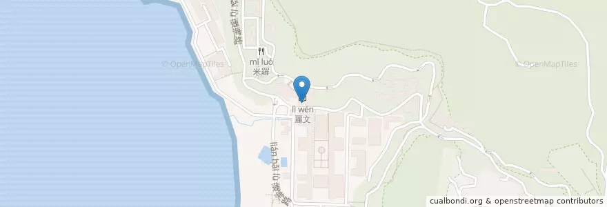 Mapa de ubicacion de 中山大學郵局 en Taiwan, Kaohsiung, Gushan District.